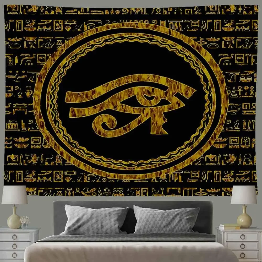 Eye Ancient Egyptian Mythology Characters Mysterious Wall Hanging Dormitory Bedroom Decor By Ho Me Lili Tapestry