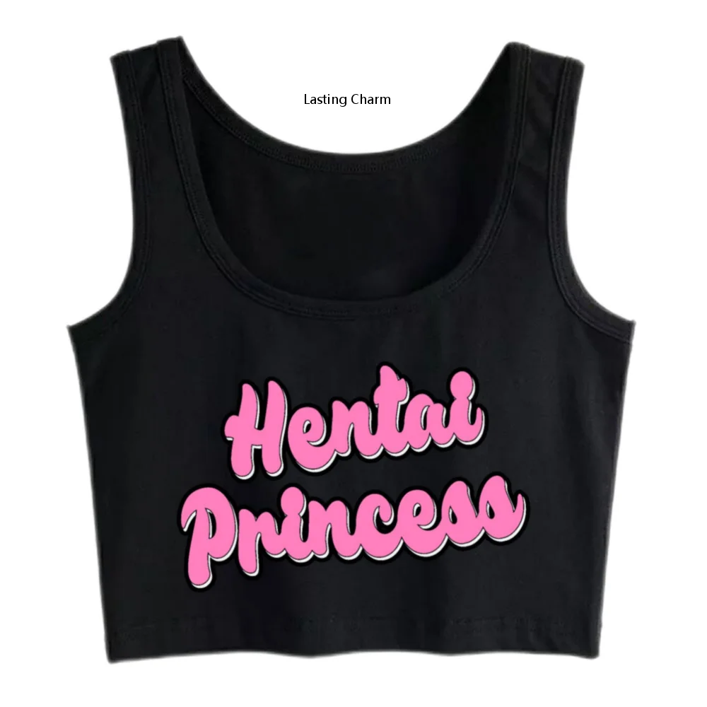 

Durable charm top female hentai princess funny inscriptions print tops