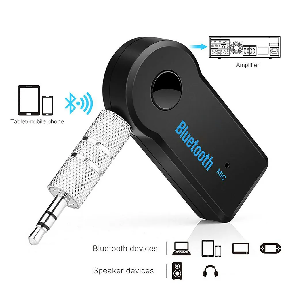 

Wireless Car BT Compatible Adapter 3.5mm Audio Stereo Music Handsfree Headphone Receiver Handsfree Automobiles -Bluetooth Kit
