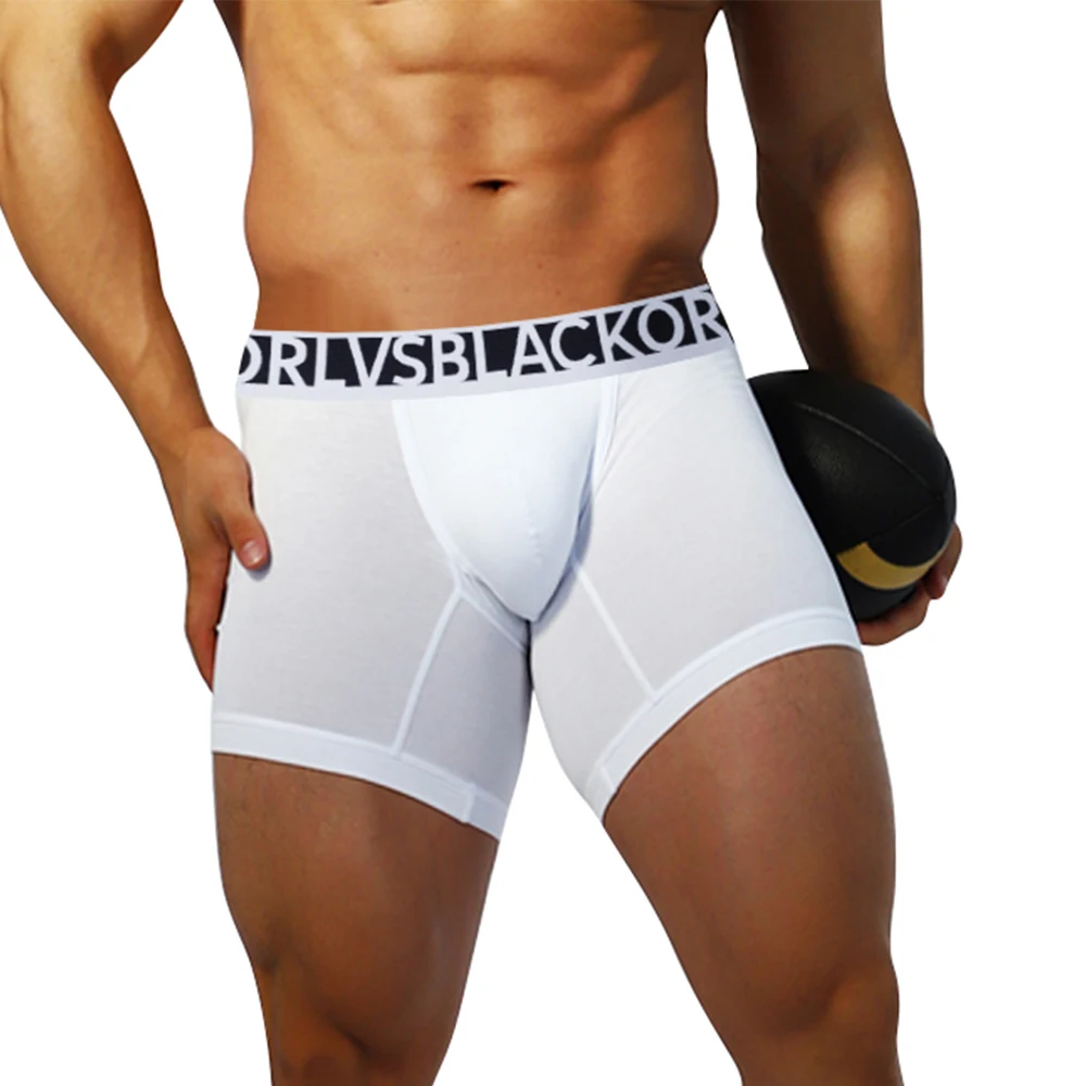 

Трусы-боксеры Мужские дышащие, мягкое бесшовное нижнее белье, длинные штаны, эластичные, из хлопка, Впитывающее Влагу