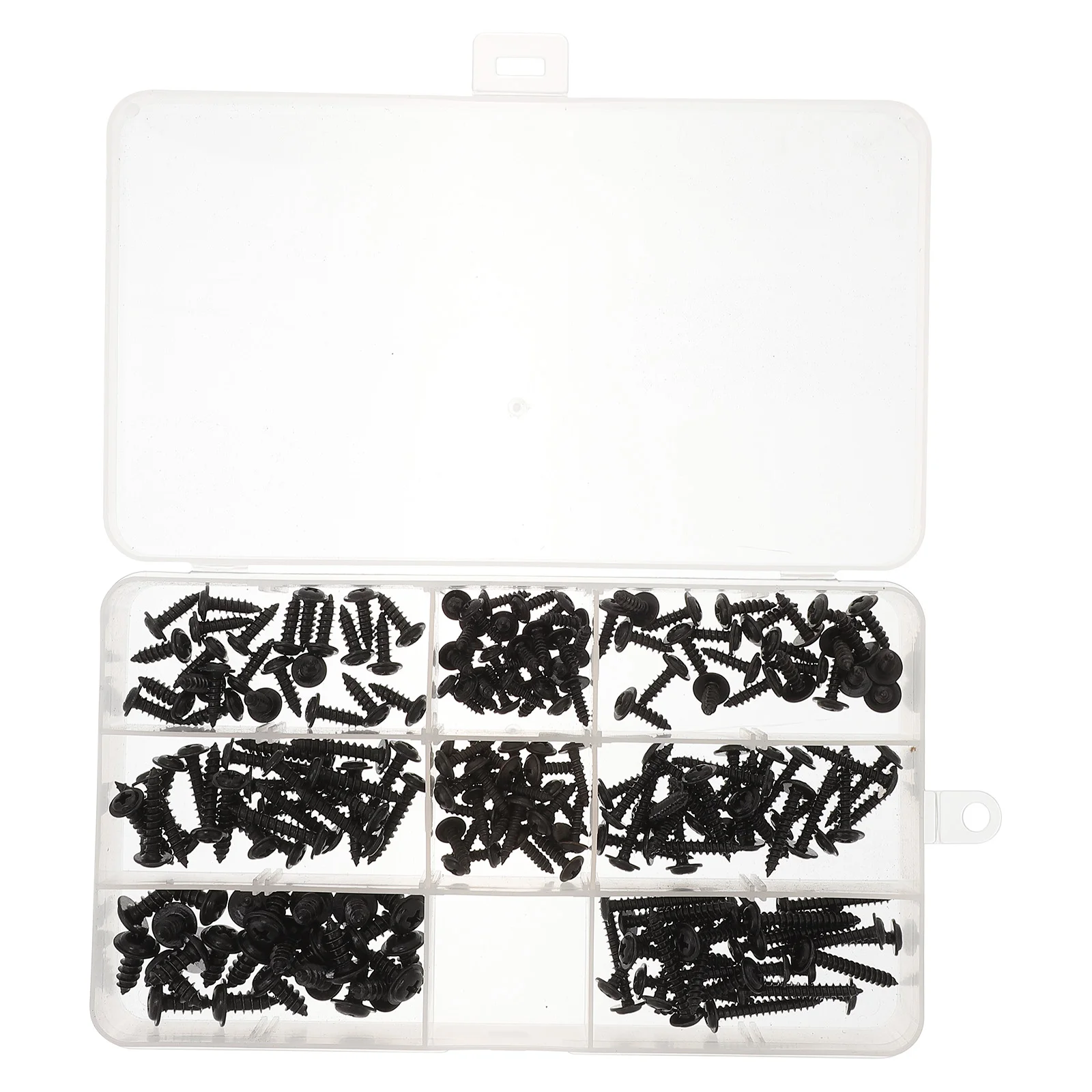 

200 Pcs Self Tapping Pocket Hole Screws Fine Thread Screws with Storage Box