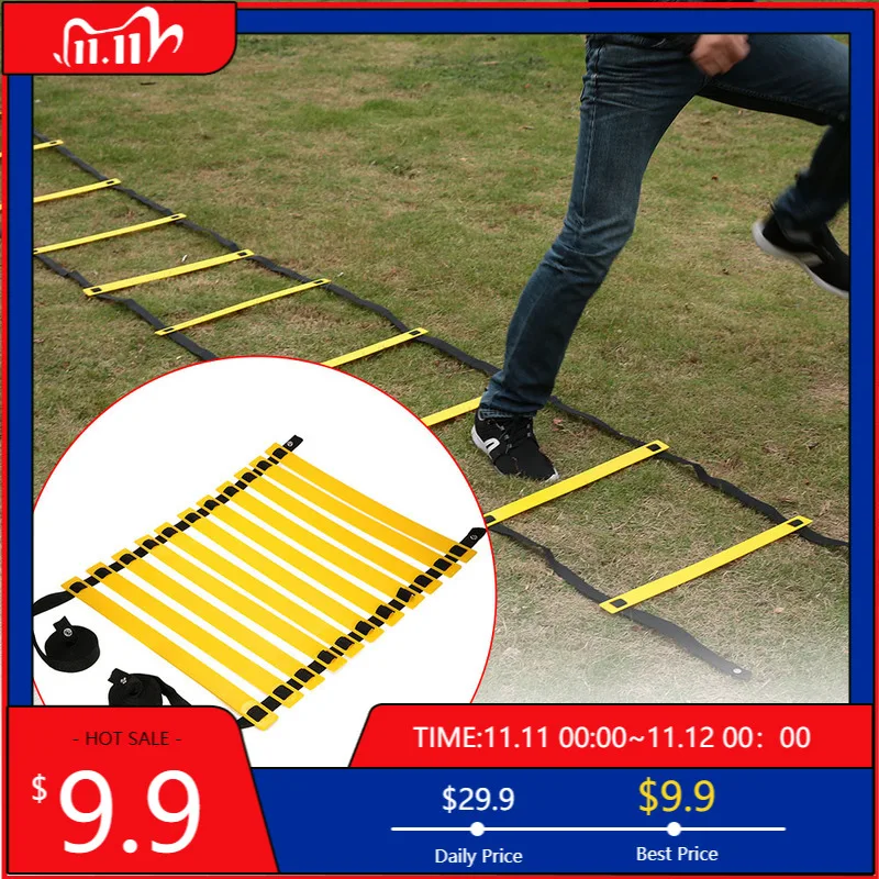 7 rung 4meter Agility Ladder for Soccer Speed Training Football Fitness Feet Training Equipment