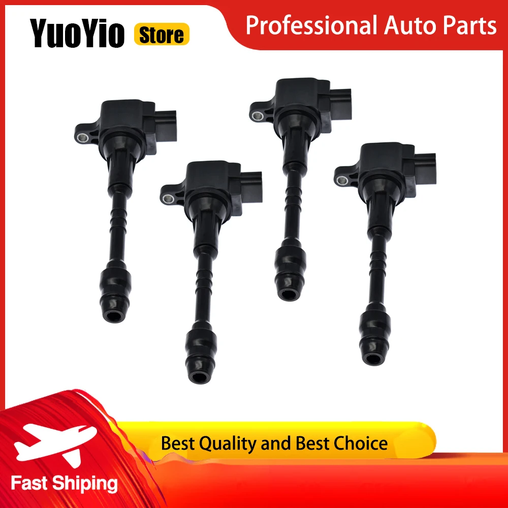 

YuoYio High Quality 4Pcs Ignition Coil UF351 22448-6N015 22448-6N011 22433-6N015 C1397 Fit For Nissan Sentra 1.8 L4 2001-2006