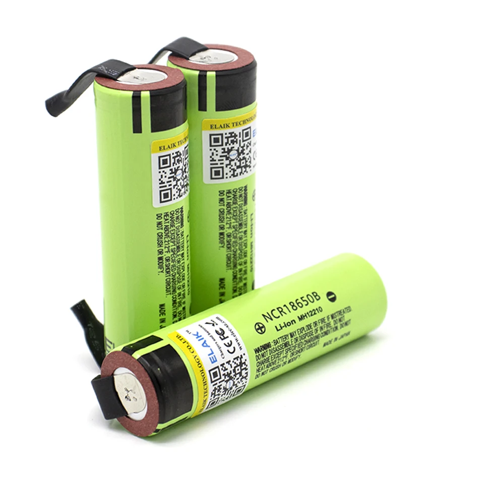 5 шт. ELAIK 34B 18650 NCR18650B 3 7 В 3400 мАч литиевая аккумуляторная батарея для аккумулятора +