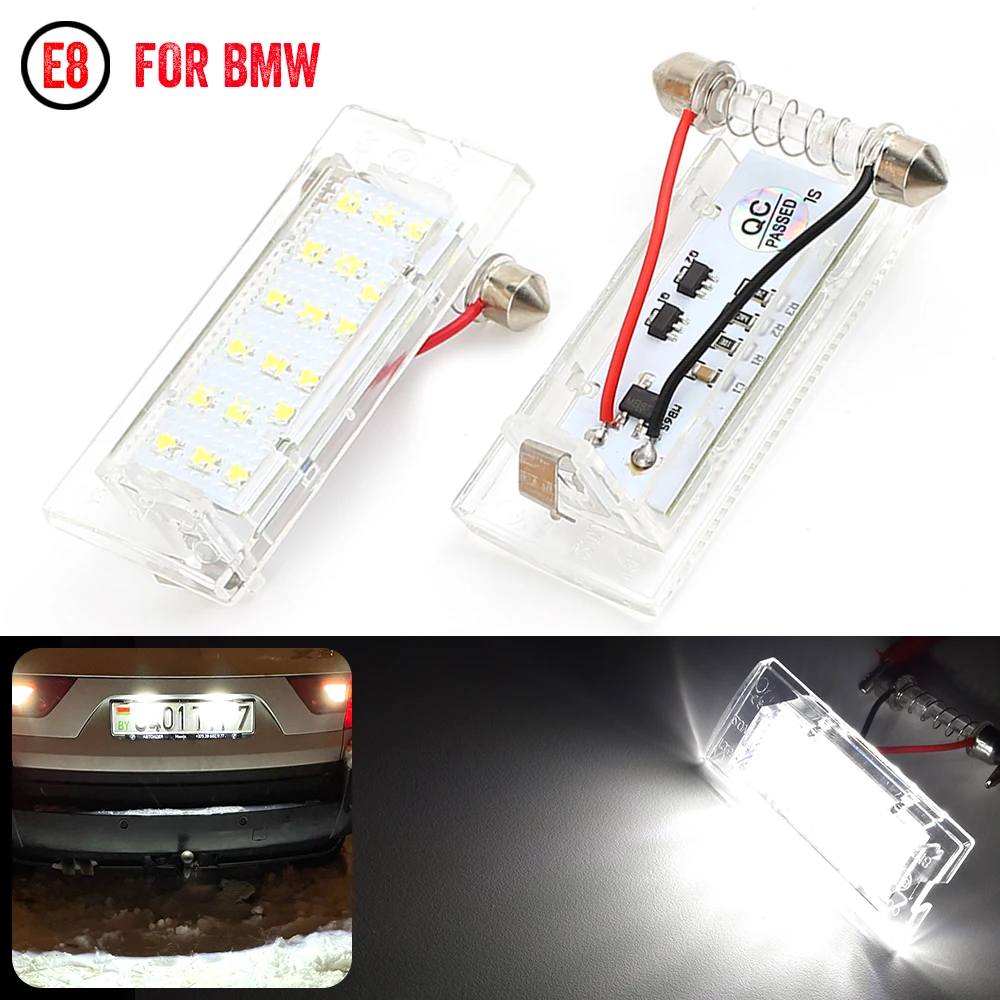 

2Pcs For BMW X5 E53 2001-2006 For BMW X3 E83 2004-2009 LED Number License Plate Light White Tag Plate Lamp Car Accessories