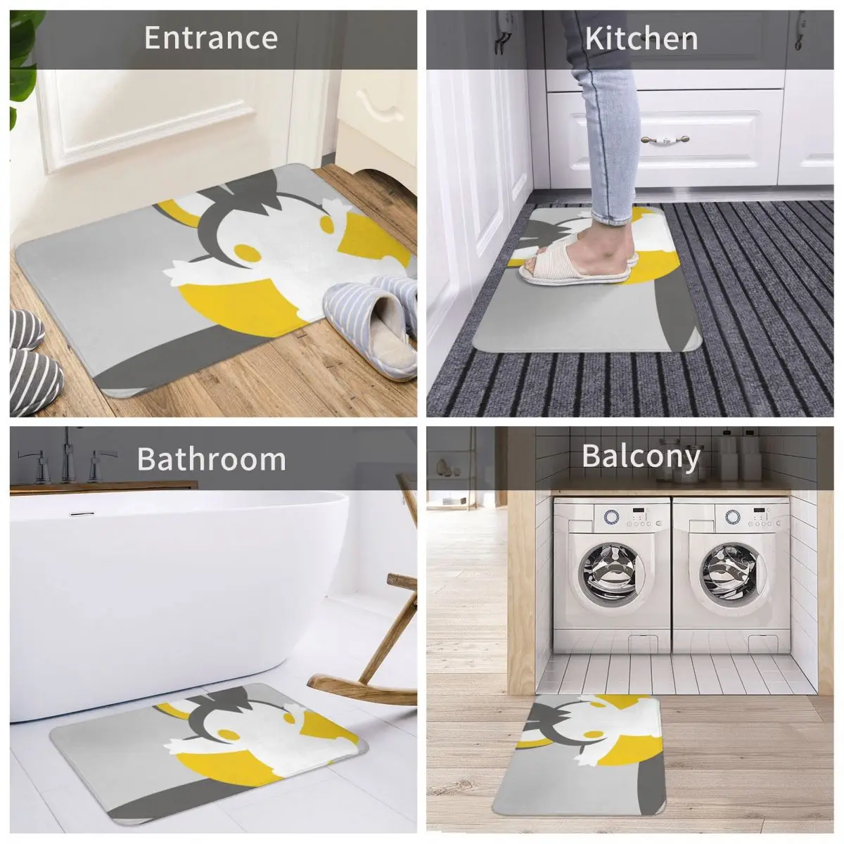 

Противоскользящий коврик для входной и гостиной, с 3D эффектом