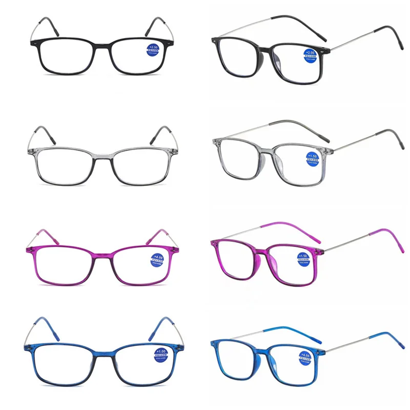 

Очки для чтения с защитой от синего света, женские и мужские Оптические Компьютерные очки для пожилых, очки с ультратонкой оправой для дальнозоркости + 1,0 + 3,0