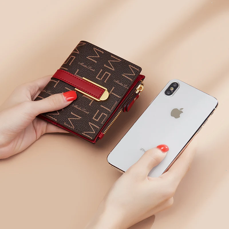 MashaLanti Women's Wallets Vintage Leather Short Female Purse Card Holder Lady Small Money Purses 2022