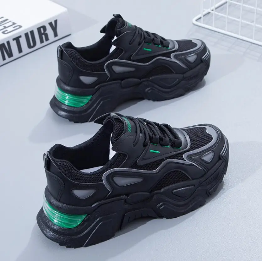 

Comfortable Light Casual Shoes Women's Lace-up Non-slip Sneakers Fashion Women's Shoes Autumn Color Matching Platform Shoes