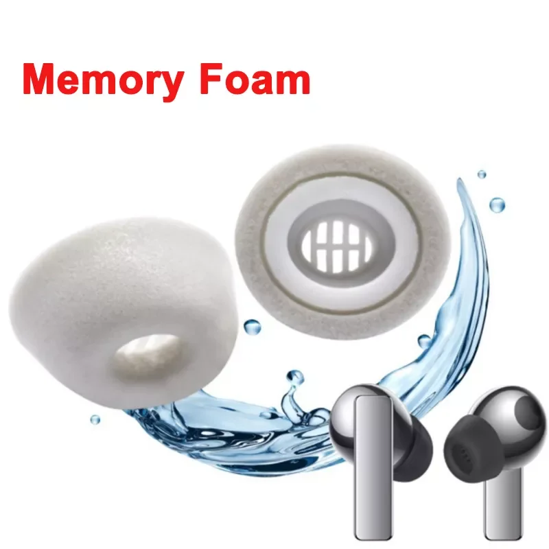 

2023New 2PCS 1pairs Memory Foam Ear Tips for HUAWEI Freebuds Pro Eartips VIVO TWS2 Earbuds Tips Anti-Slip Noise Canceling Dust F