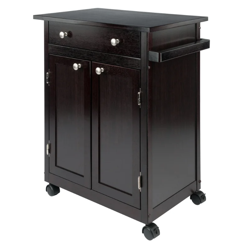 

Winsome Wood Savannah Utility Kitchen Cart, Espresso Finish