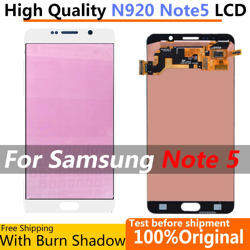 Оригинальный AMOLED-дисплей для Samsung Galaxy Note 5 ЖК-дисплей 7 дюйма Note5 N920F N920A N920T N920V