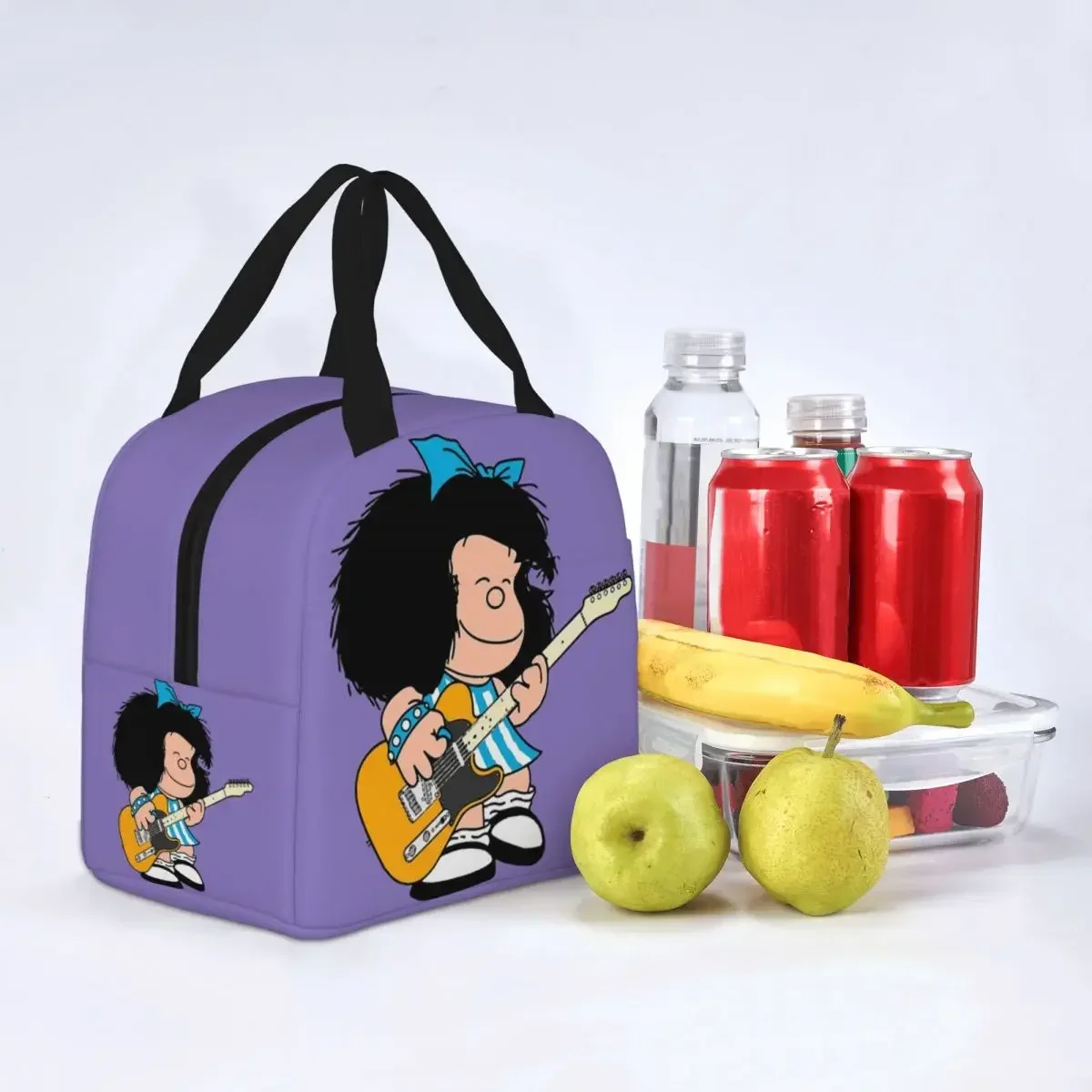Mafalda с изображением гитары оригинальный мультяшный контейнер для обеда