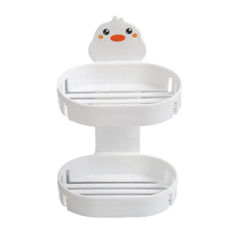 

Держатель для мыла, двухслойный держатель для мыла на присоске, прочный держатель для губки для душевой ванны и кухонной раковины, ванной комнаты