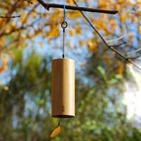 bamboo wooden wind chimes windchime hand cranked retro wind chimes meditation relaxation chord windchime for home garden decor