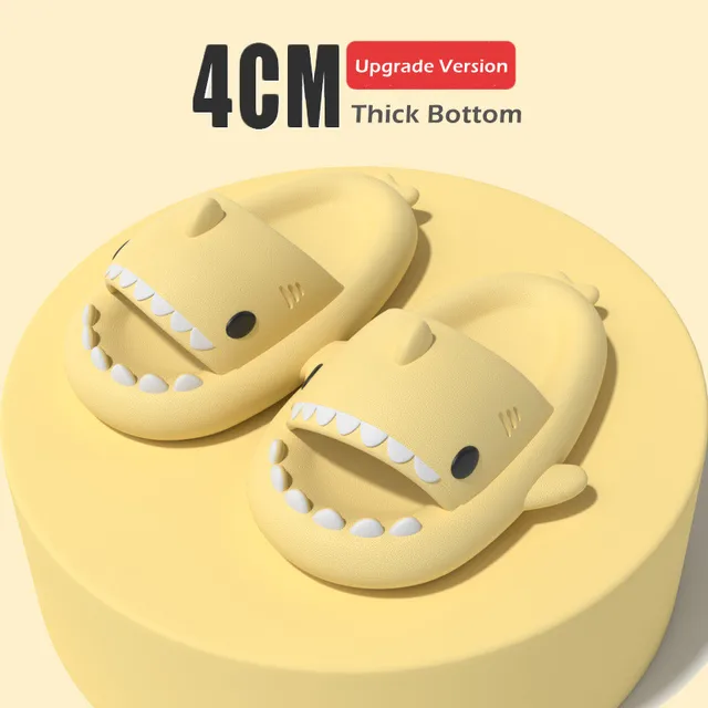 Cute Shark Slippers Women Men Indoor Bathroom Slides 3
