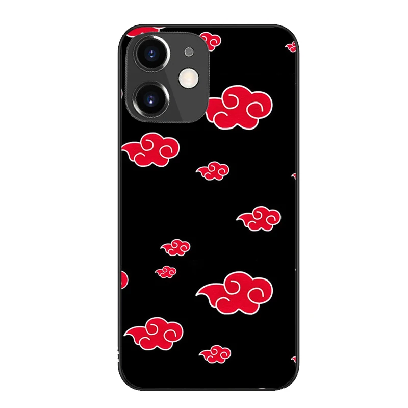 Naruto Ninja Black back cover of mobile phone For IPhone 11 7 8P X XR XS XS MAX 11 12pro 13 pro max 13 promax  Soft Phone Case