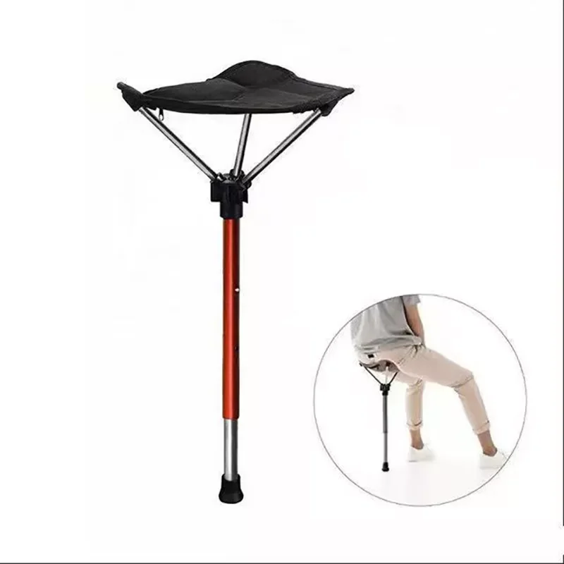 2023NEW One Leg Stool Mini Portable Retractable Stool Adjustable Outdoor Furniture Folding Chair Camping Hiking Fishing Line Up
