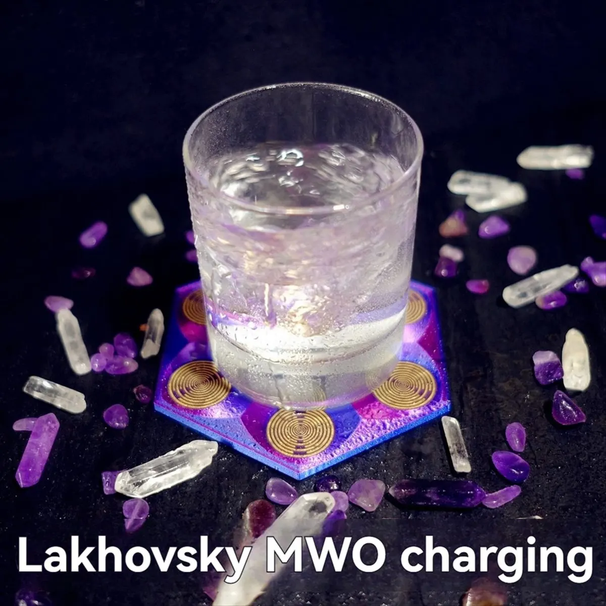 Фото Многоволновая осцилляторная антенна A49T MWO с поляризационным диском Лаховского, позолоченный диск для зарядки и очистки №1