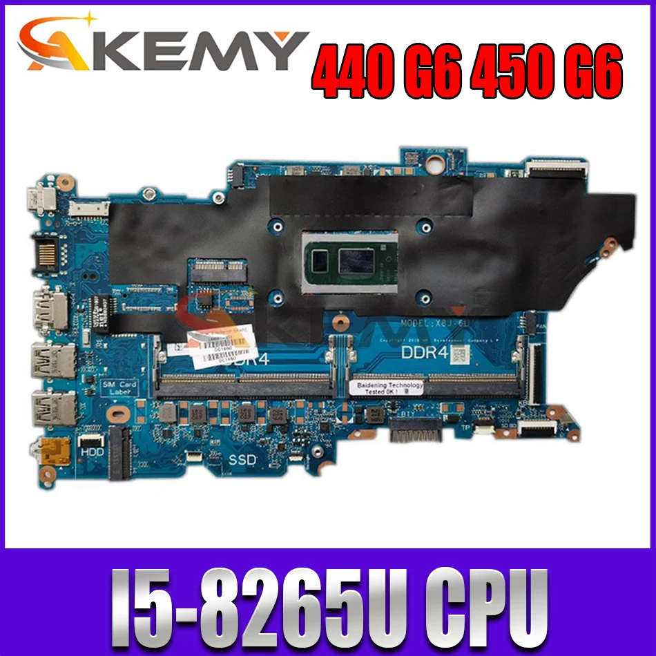 

L44883-601 L44883-501 L44883-001 For HP ProBook 440 G6 450 G6 Laptop Motherboard DAX8JMB16E0 With CPU I5-8265U DDR4 100% Test OK