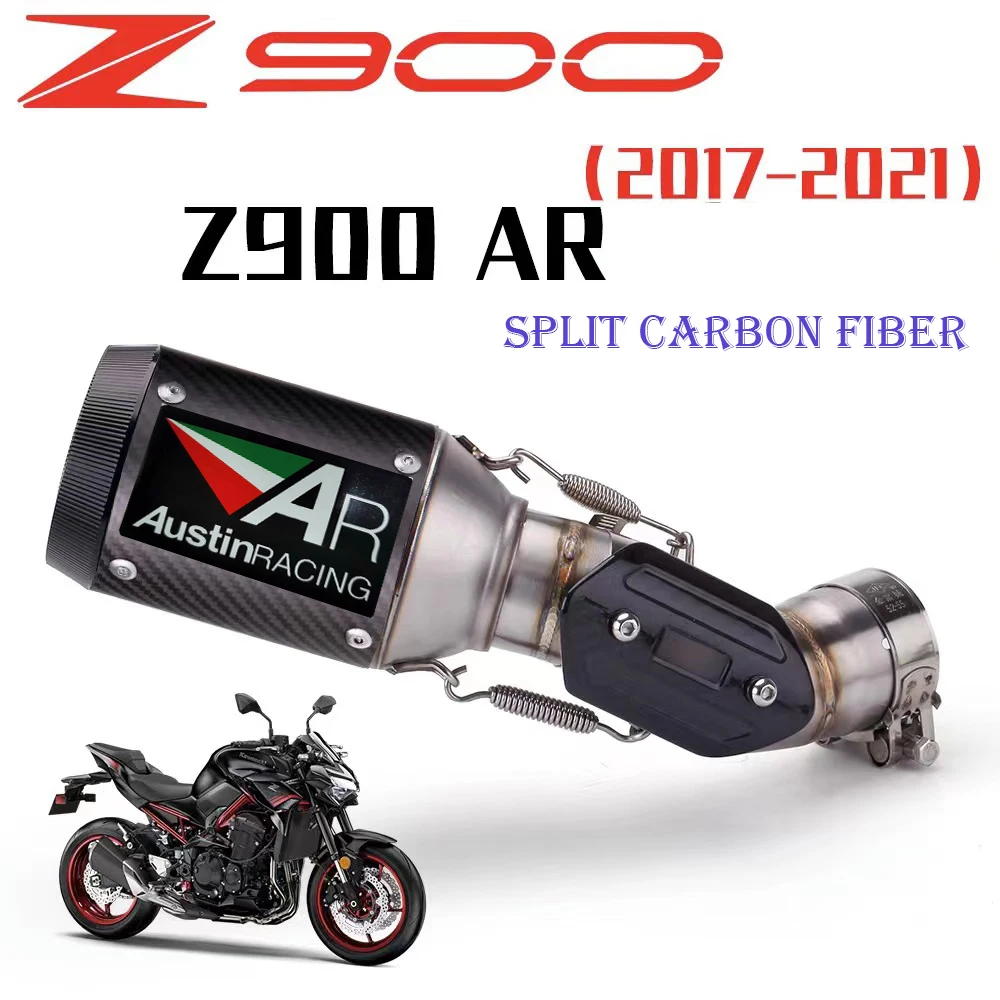 

Rafesno выхлопная труба из углеродного волокна для Kawasaki Z900 2017-2021, Модифицированная выхлопная труба серии AR