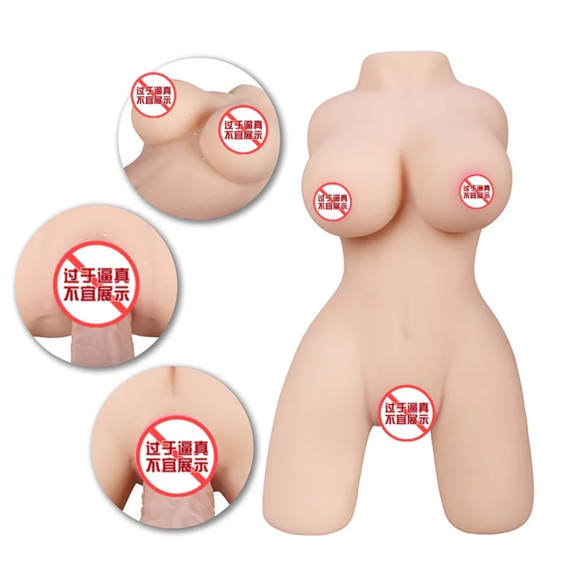 

Half-body Solid Silicone Doll Simulated Vaginal Anus Solid Buttocks With Skeleton Masturbator Sex Toy