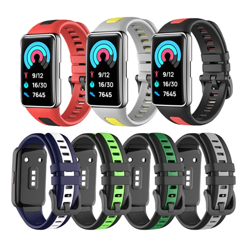 Ремешок силиконовый для Huawei Band 6 сменный спортивный браслет смарт-часов Band6 Honor |