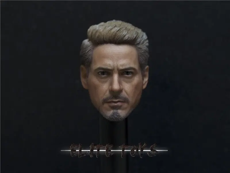 

ELITE TOYS 1/6 Male Soldier Hero Tony Stark Head Carving Sculpture Model Accessories Fit 12 Inch Action Figures Body In Stock