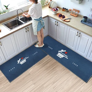 Kitchen Floor Mat Water Absorbent Washable Bathroom Floor Mat Living
Room Bedroom Long Rug Hallway Carpets Entrance Doormat
