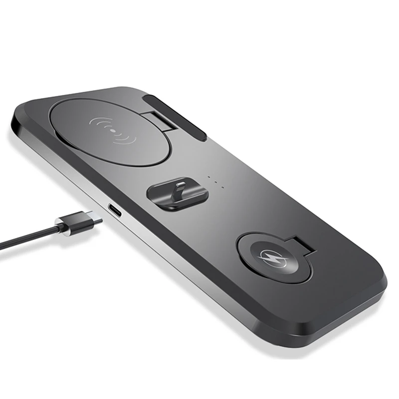 

Качественное Быстрое беспроводное зарядное устройство 3 в 1 для iPhone/Android USB телефонов 15 Вт Qi Быстрая зарядка для Apple Watch Pro