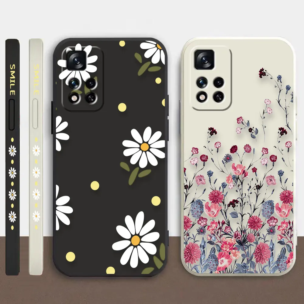 

Phone Case For Redmi Note 12 11 11T 11R 11S 10 9T 8 7 7S PRO PLUS 4G 5G Colour Case Cover Fundas Cqoues Shell Capa Pretty Flower