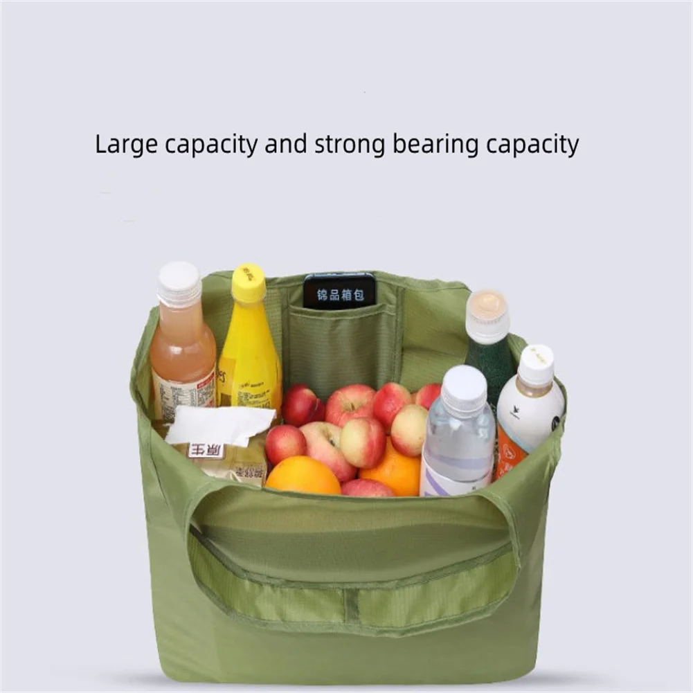 

Portable Folding Shopping Bag Nylon Bags Thick Bag Foldable Waterproof Ripstop Shoulder Bag High-capacity Handbag Kitchen Tool