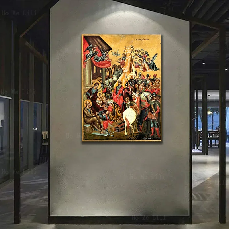 Икона распятия Иисуса Христа поклонение волшебников гигиография православное