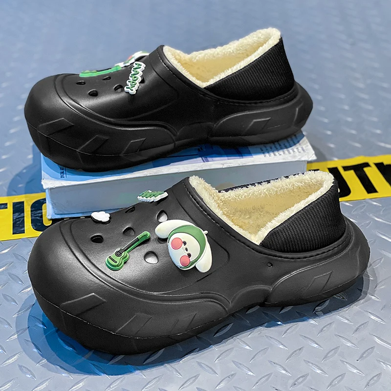 

Бренд 2024, зимние мужские и женские Супер водонепроницаемые тапочки для дома, повседневная хлопковая дизайнерская удобная мужская обувь для дома, 36 ~ 45