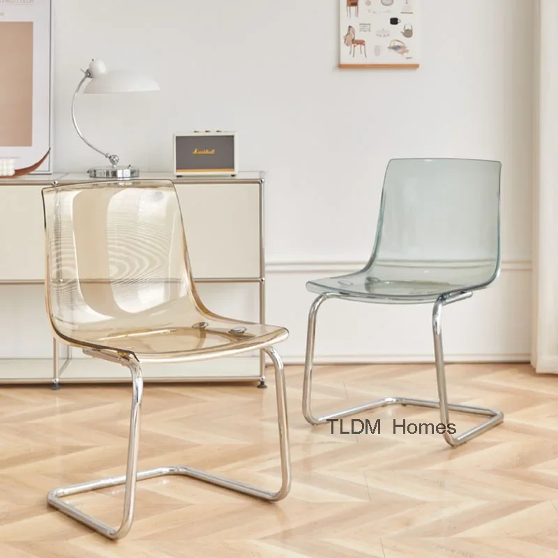 Прозрачный пластиковый дизайнерский современный стул для гостиниц ресторанов