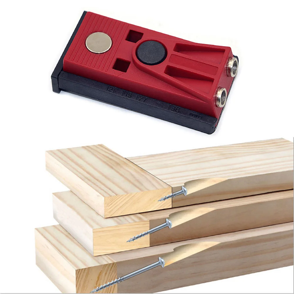 

Pocket Hole Jig 15 Degree Angle Drill Guide Woodworking 9.5mm Oblique Hole Drilling Positioning Locator for Wood Furniture