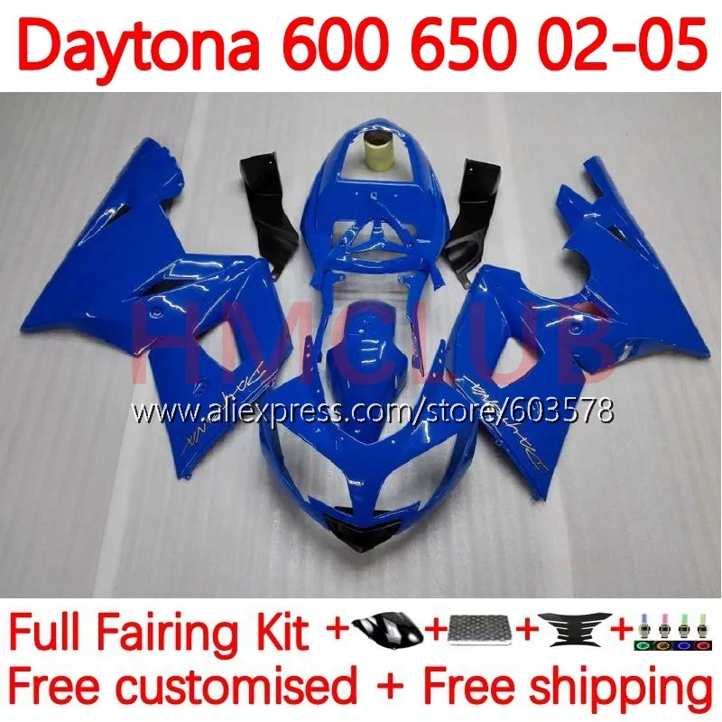 

Корпус для Daytona600 Daytona 650 600 02-05 Daytona650 2002 2003 2004 2005 Daytona 600 02 03 04 05 Обтекатели 148No.17 глянцевый синий
