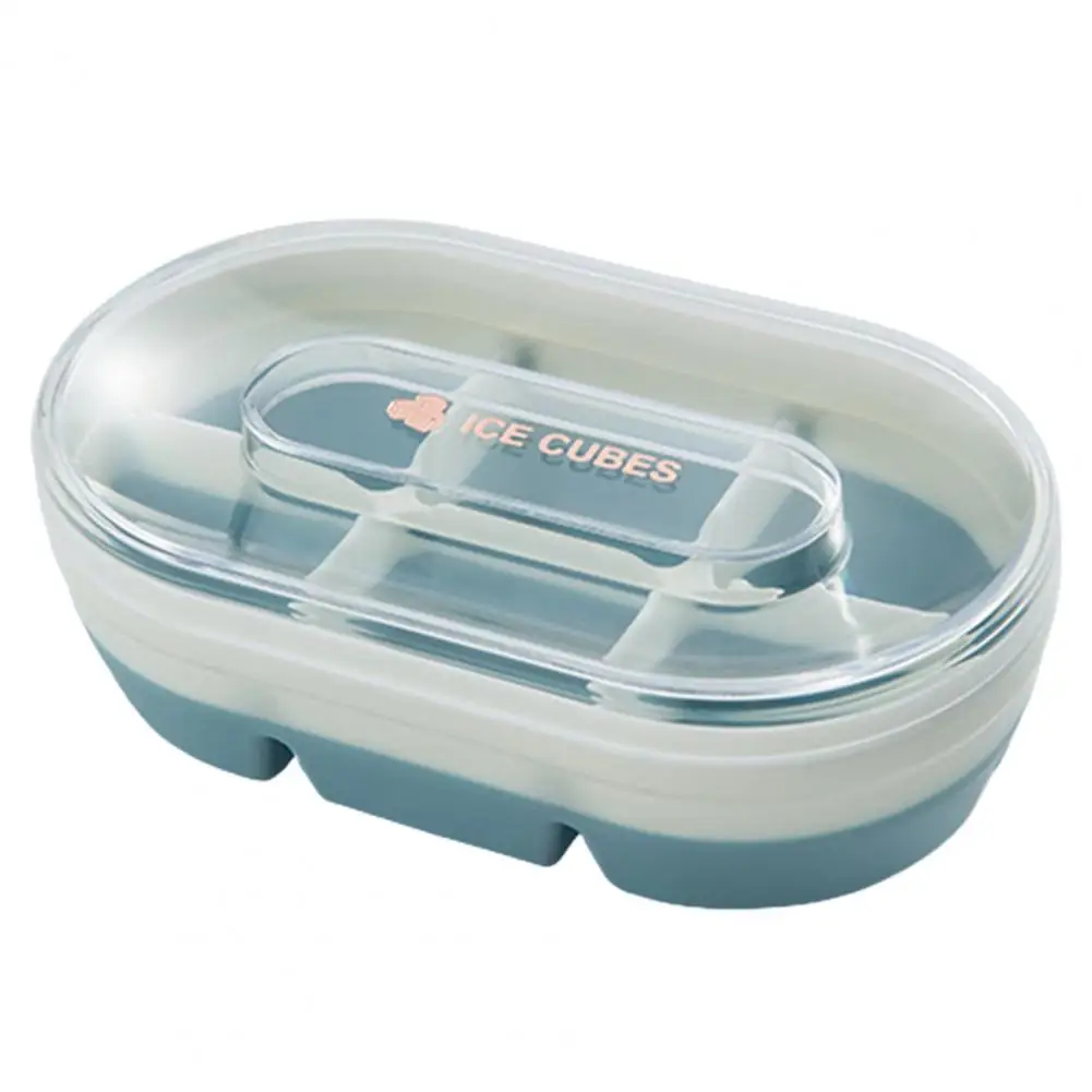 

Durable Ice Cube Maker TPR Ice Cube Tray Non-stick 6 Grids Easy Release Ice Cube Trays DIY