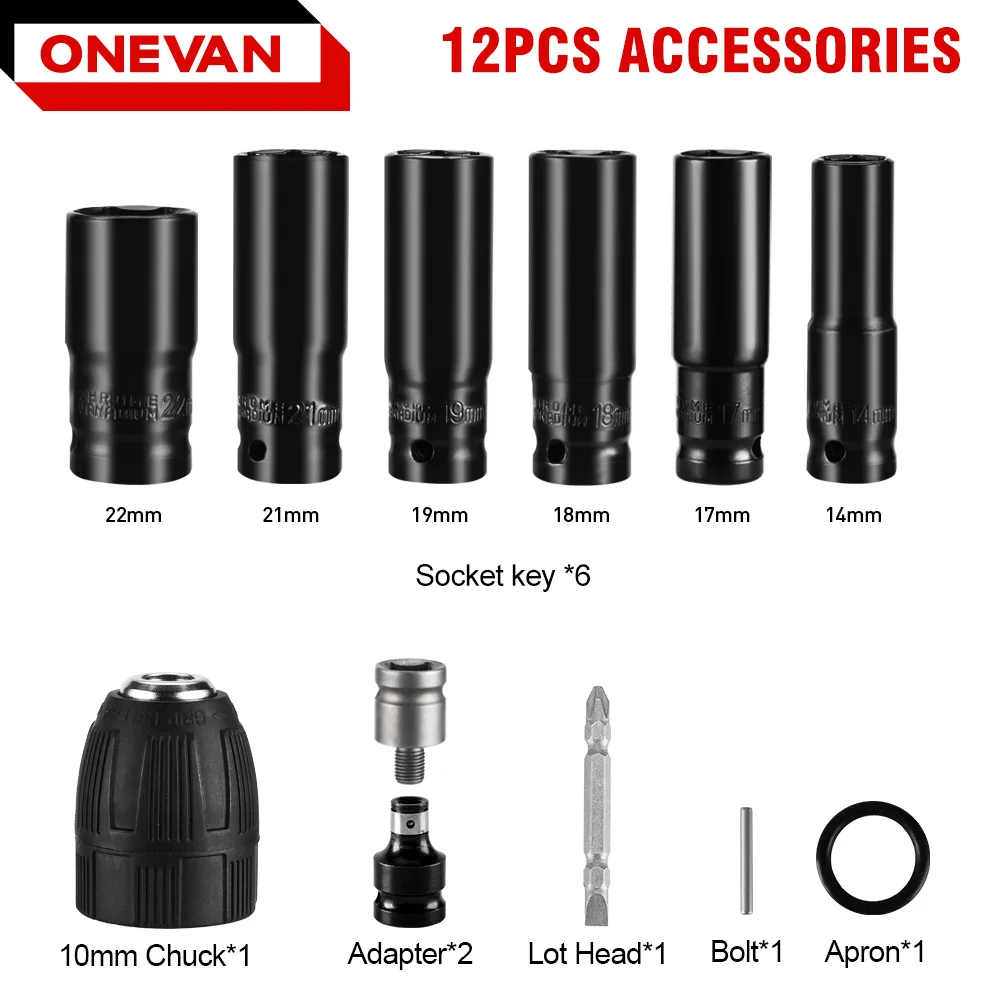 

ONEVAN набор ударных головок 12 шт.