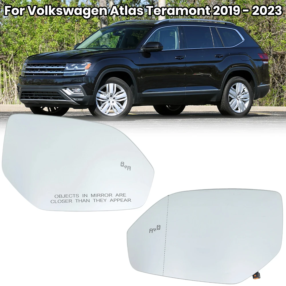 

Стеклянные линзы бокового зеркала заднего вида для Volkswagen Atlas Teramont 2019 2020 2021 2022 2023, стеклянные линзы для дверного зеркала, автомобильные аксессуары