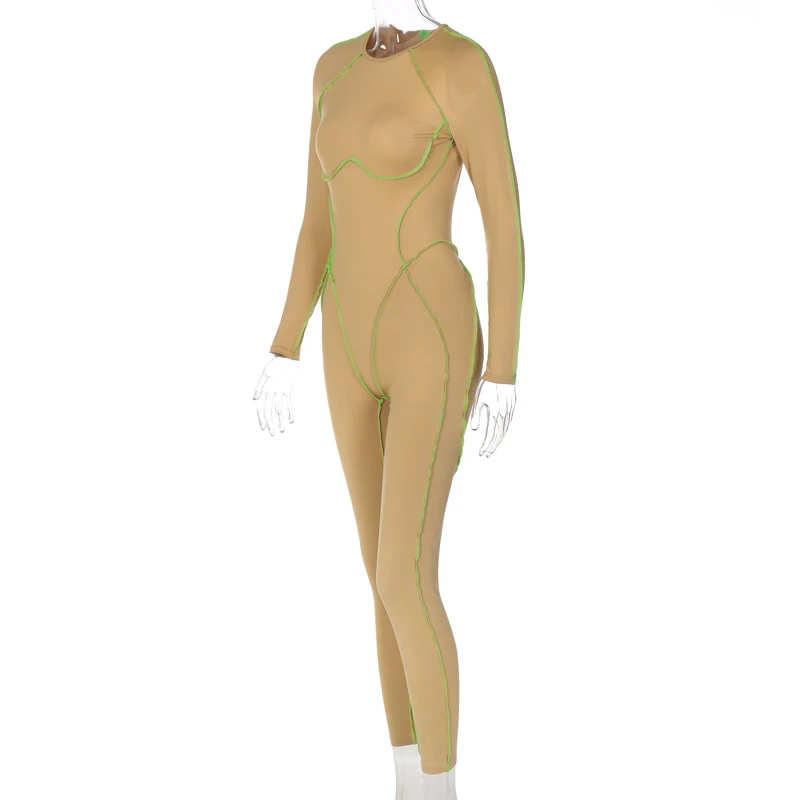 Женский Облегающий Комбинезон Hawthaw С Длинными Рукавами