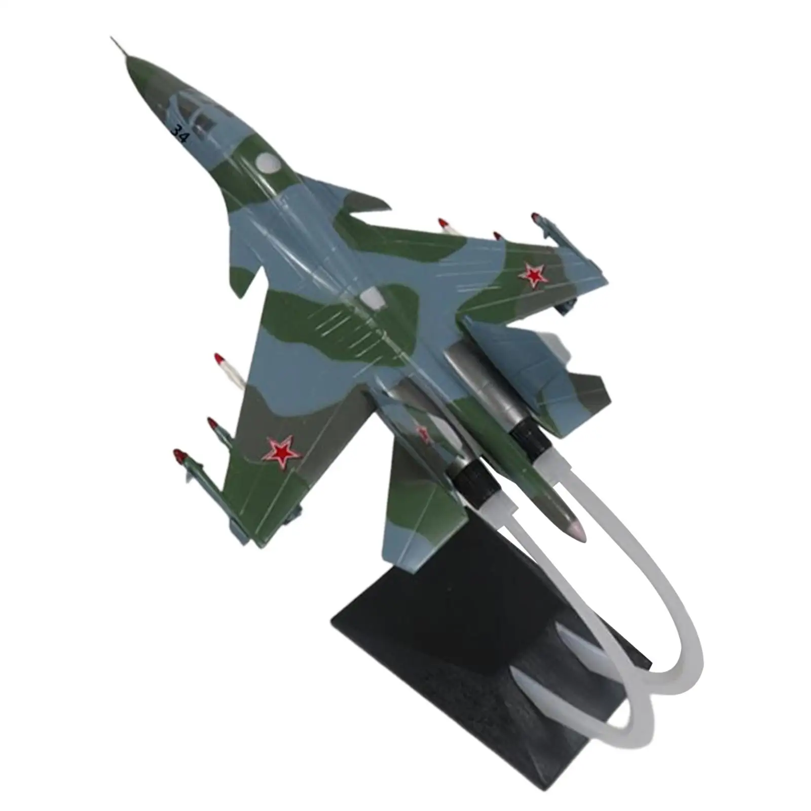 

1:72 Scale SU34 Fighter Aircraft Toy Collectables High Simulated Plane Model for Gift Commemorate Shelf Decoration Bedroom