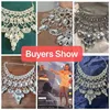 Luxury Noble Crystal Water Drops Bridal Jewelry Sets Rhinestone Necklace Earrings Set for Bride African Jewelry Accessories 5
