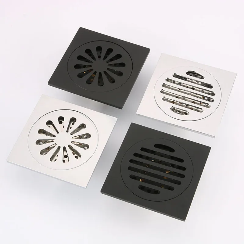 

Bathtub Drain Stopper Bathroom Floor Shower Drain Waste Floor Anti-odor Bathtub Shower Drainer Brass Square Toilet Drainage