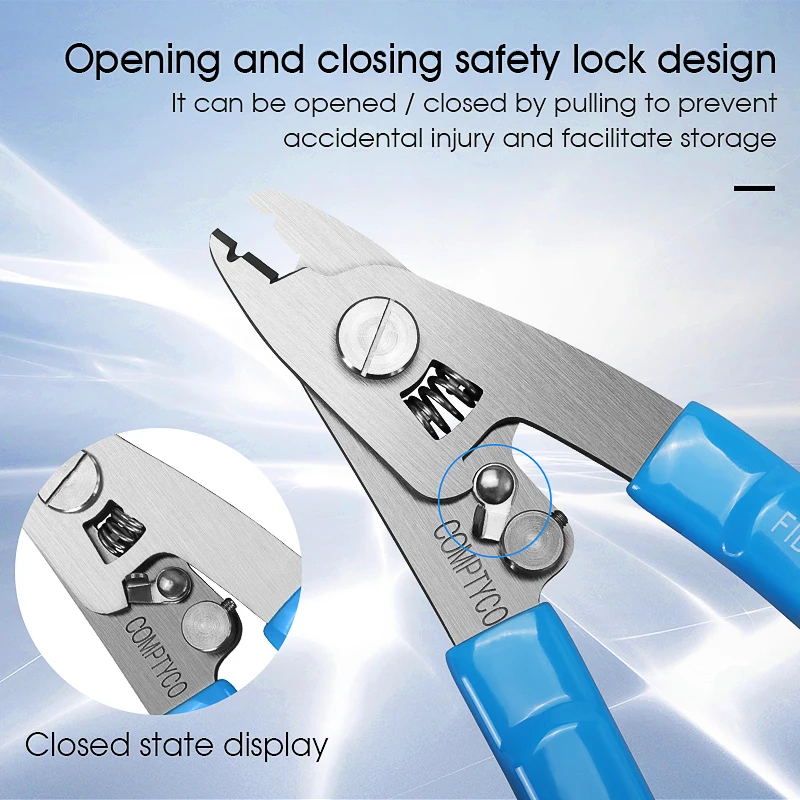 VCFS-20 Stainless Steel Two-port Fiber Stripping Pliers FTTH Tool Fiber Optic Wire Stripper