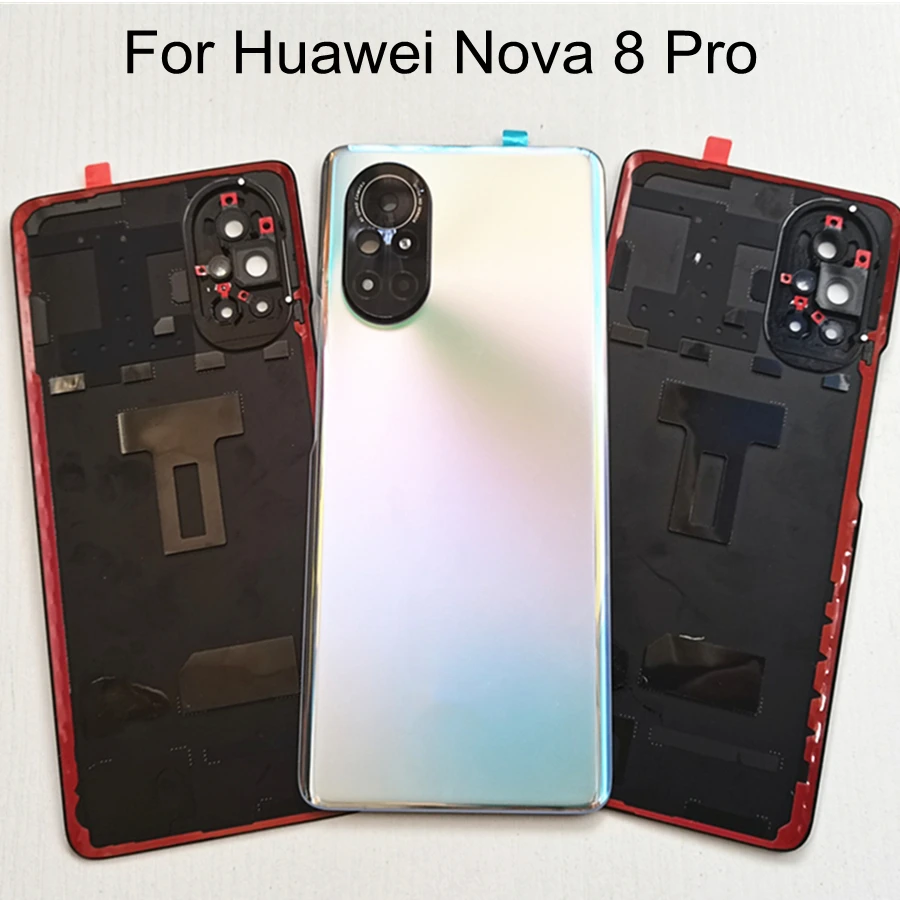 

For Huawei nova 8 Pro Battery Back Rear Cover Door Nova8 Pro Housing Battery Back Cover With Fraem Lens Replacement