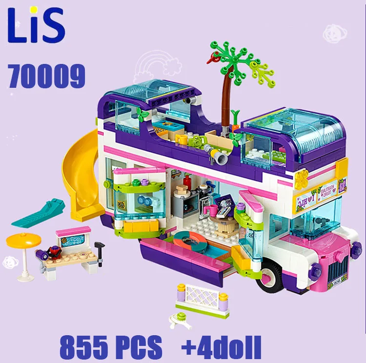 

Friends bus Heartlake City Playground Building Blocks Bricks 41325 41395 41423 41424 Education Sets Toys Girls Gift Kid