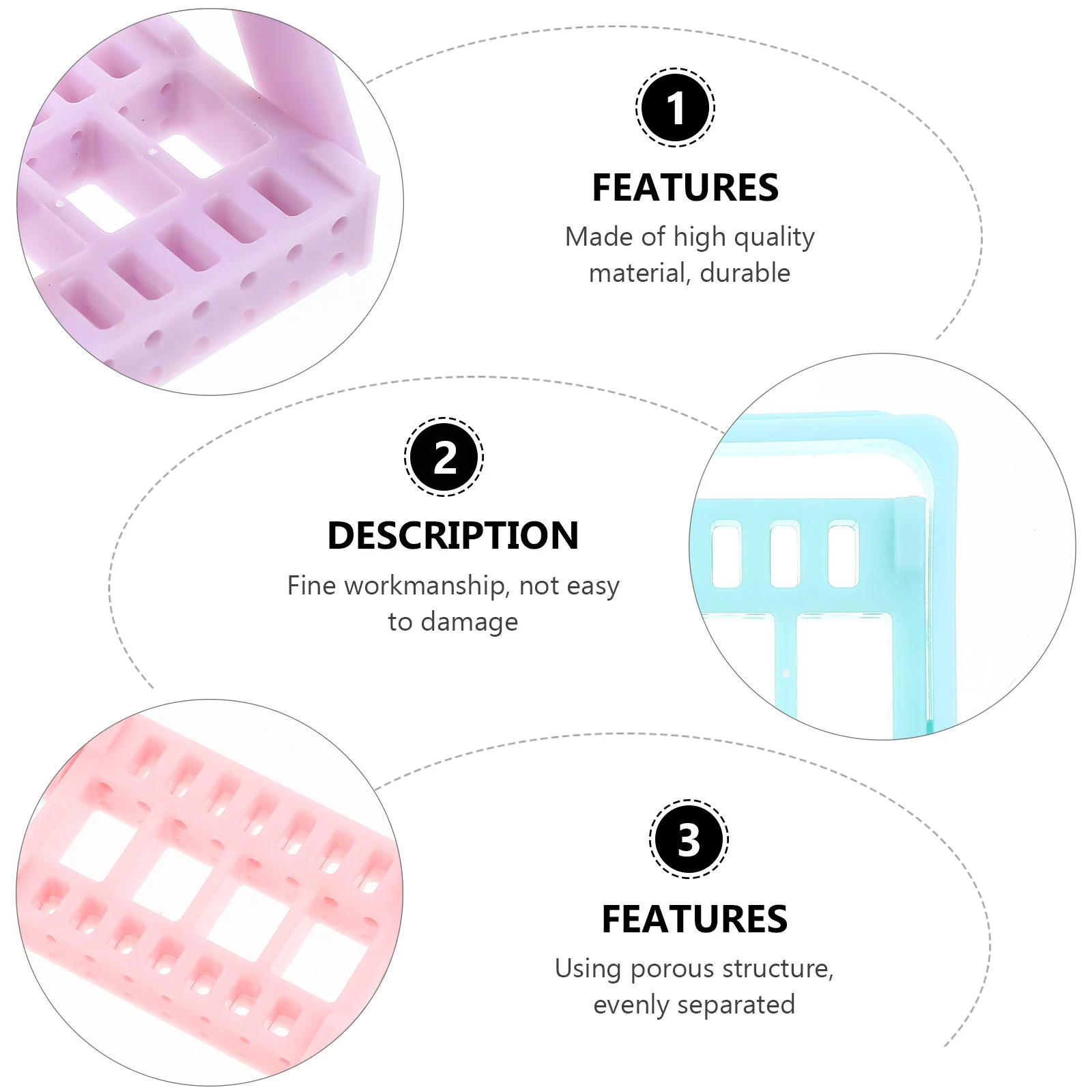 3 шт. коробка для хранения шлифовальной головки полка с несколькими отверстиями