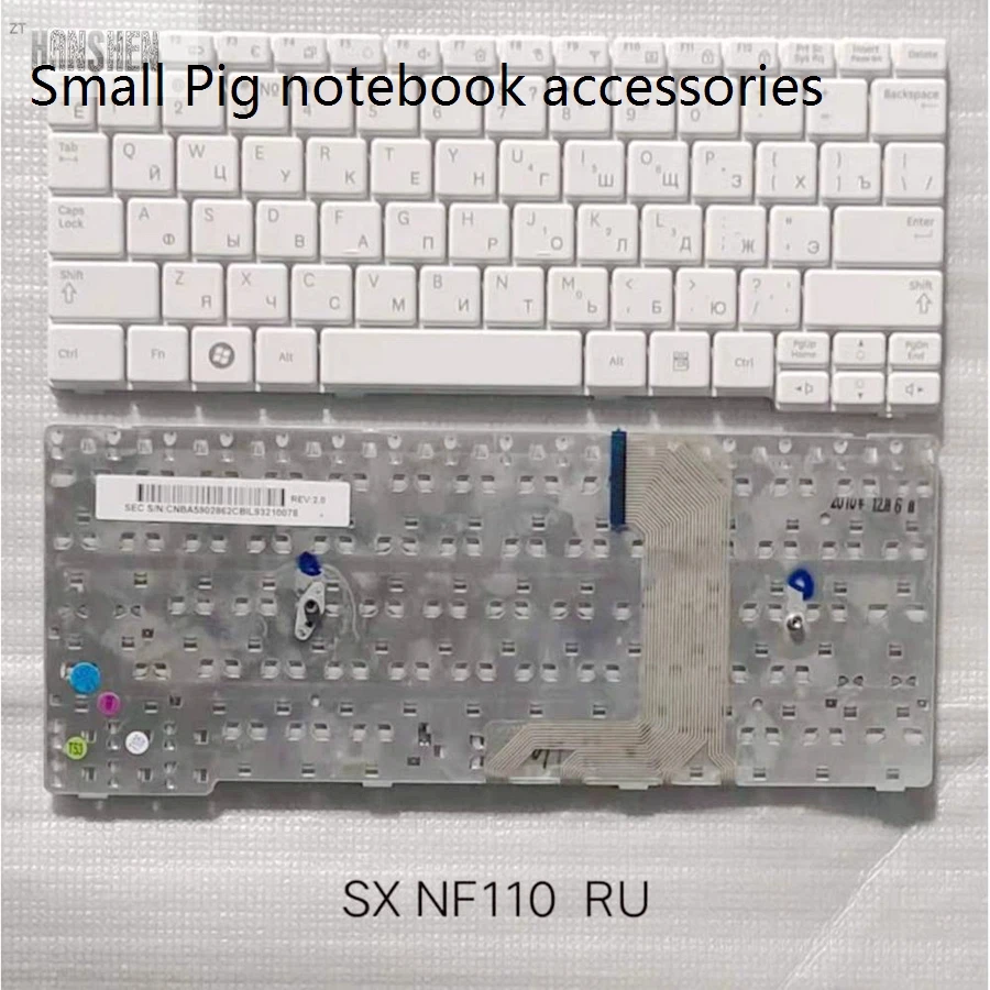 

Русская сменная клавиатура для Samsung серии NF110, N310, NF108, белая, без рамки, клавиатура для ноутбука ru