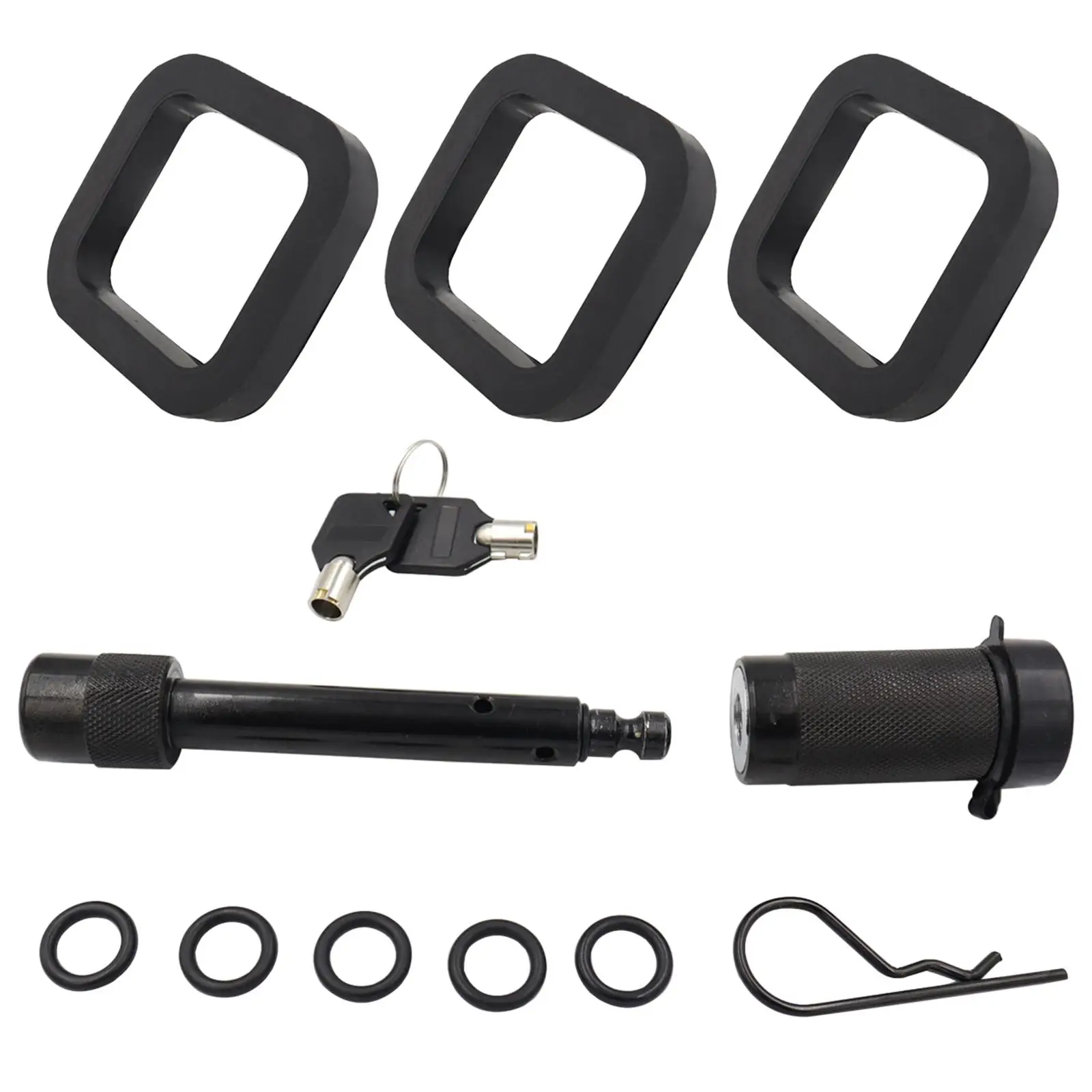 

5/8" Pin Trailer Hitch Receiver Lock Set Adjustable Accessory Weatherproof